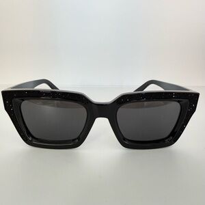 NEW!!! Jimmy Choo black sunglasses with shimmer MEGS/S 807T4 Authentic